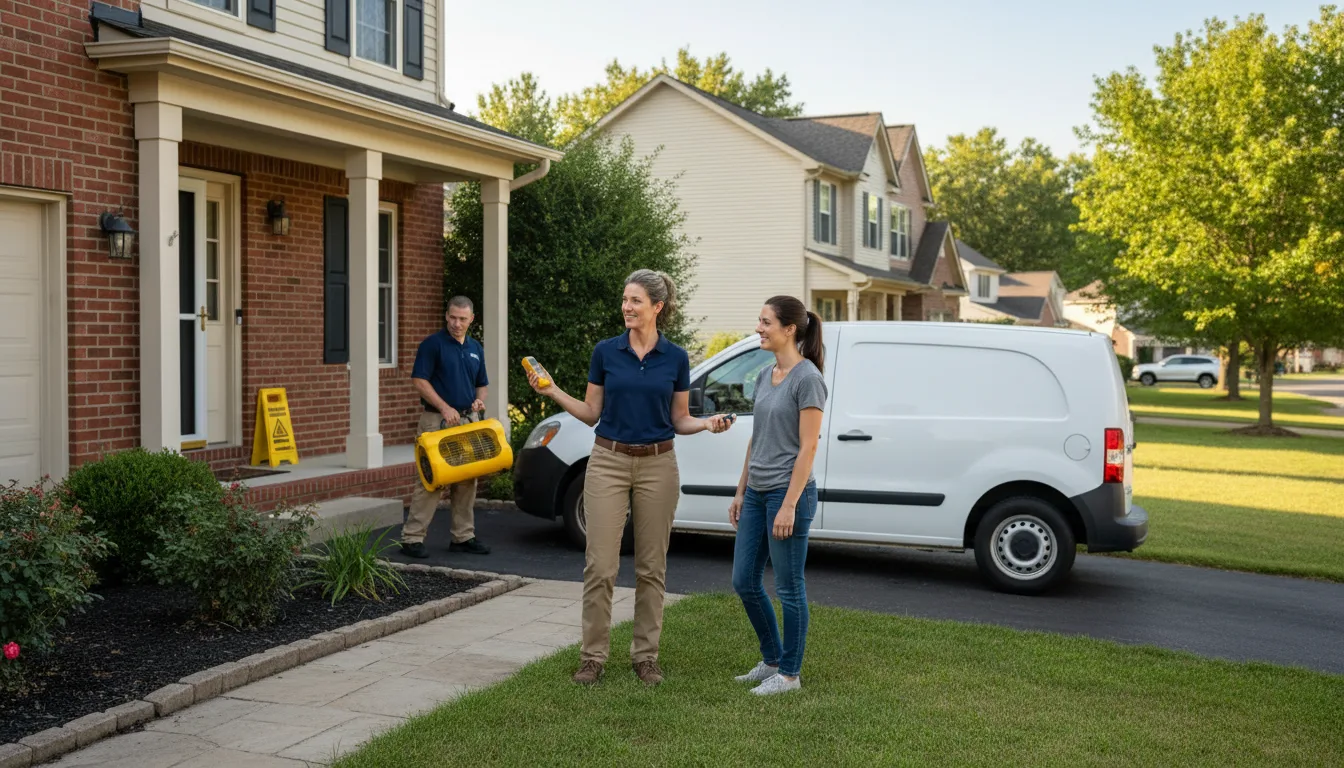 Residential water damage restoration in Saint Elmo, IL